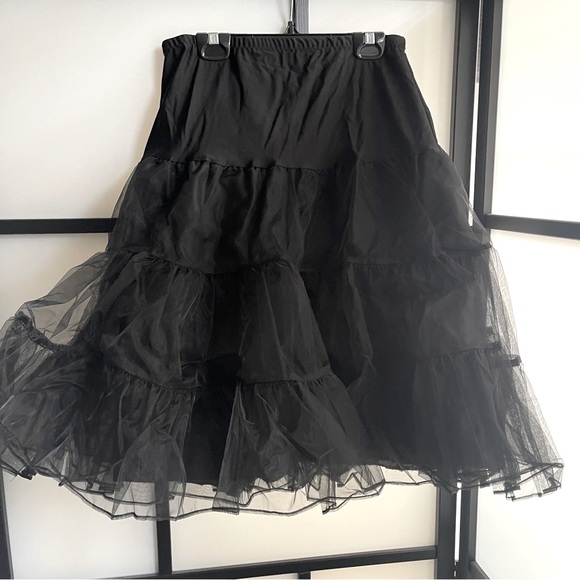 🖤 Grace Karin Retro Black Petticoat | Size L 🖤 - Picture 1 of 4